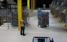 amazon robots in a simulated world.